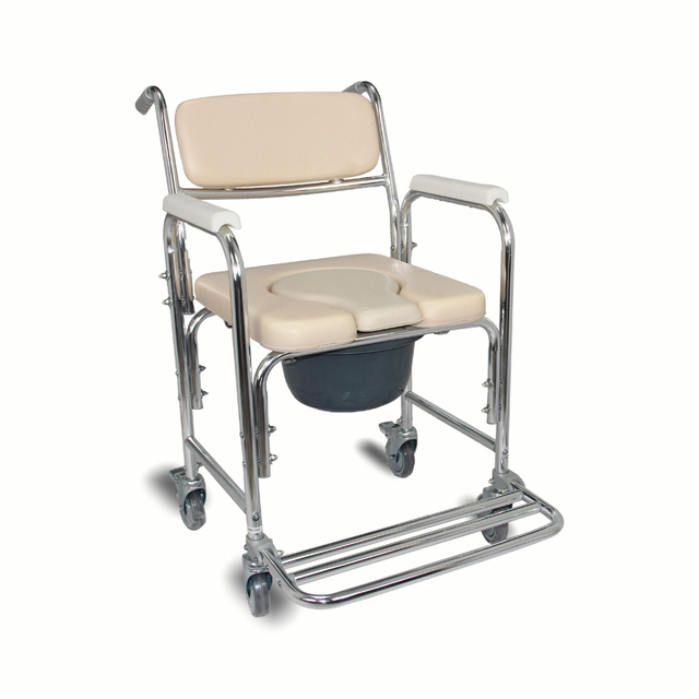 medical transfer commode chair with wheels 