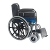 Folding portable steel mobility aid manual wheelchair