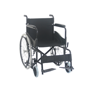 Folding Detachable steel manual wheelchair with 7 inch rear solid wheels for disabled FY809EF3