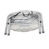 3 holes adjustment matt sliver aluminum shower chair with folding backrest and non -slip rubber tips for elderly FY790LF1