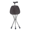 Folding Lightweight Adjustable Walking Aid Aluminum Walking Stick Cane with Seat FY911LF4
