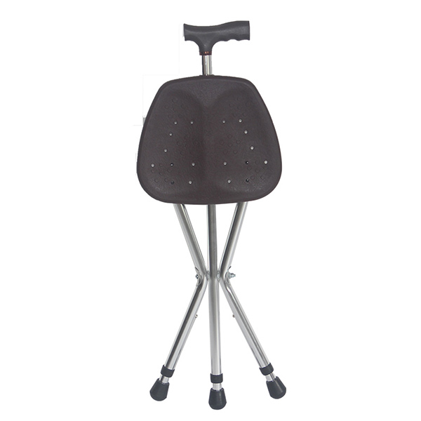 Folding Lightweight Adjustable Walking Aid Aluminum Walking Stick Cane with Seat FY911LF4