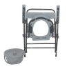 Foldable commode toilet chair with bedpan