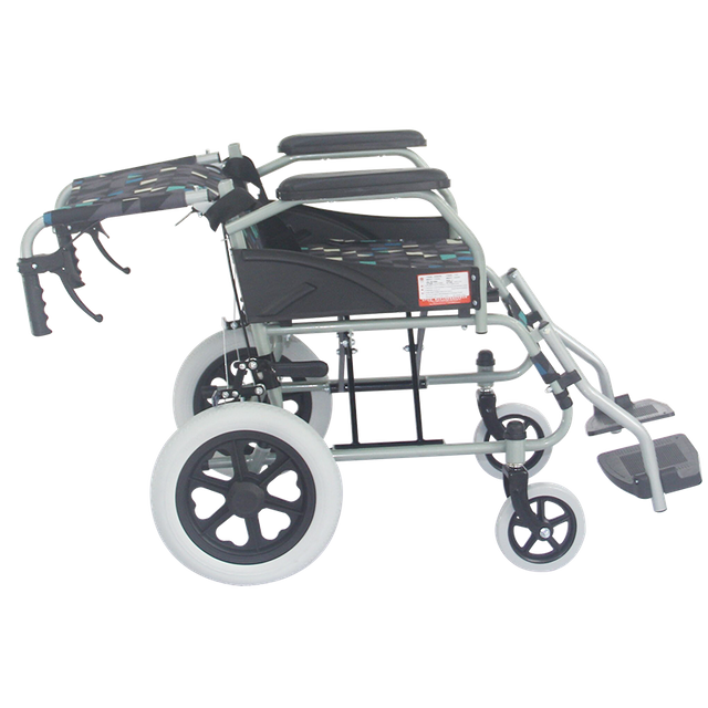 Folding Lightweight Portable Small Wheels Double Cross Bar Steel Manual Wheelchair for Disabled FY802