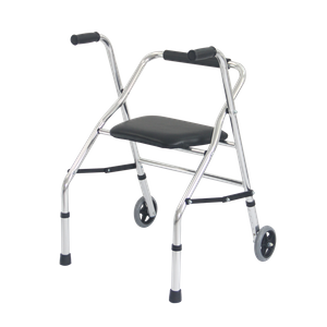 Foldable 2 Wheeled Aluminum Mobility Walking Aid with Seat for Elderly FY993LF1