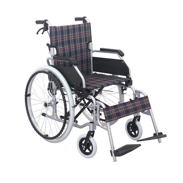 24 inch solid rear alulminum manual wheelchair 