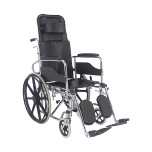 High Back Wheelchair Reclining Steel Manual Wheel Chair Transport FY954GCB