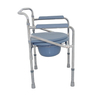 Folding adjustable steel beside commode toilet chair weight capacity 100kg for eldery FY894