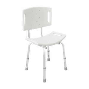 Adjustable Aluminum White Color Shower Chair with backrest FY798L