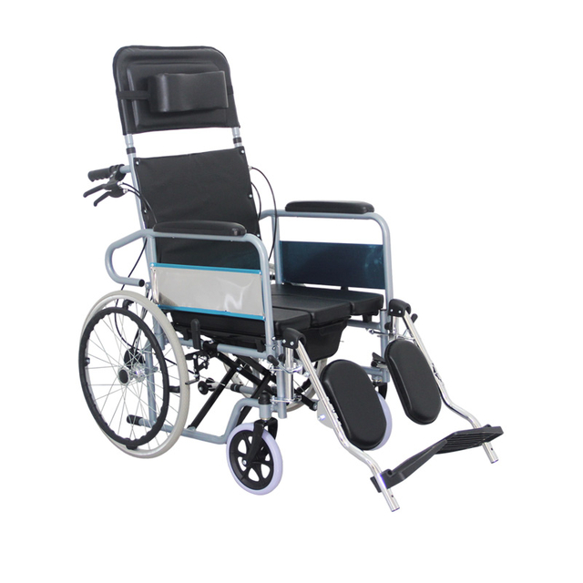 20 Inch Rear Powder Coating Steel Reclining High Back Wheelchair 