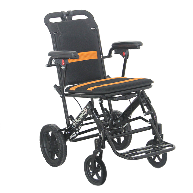 One Button Folding Lightweight Portable Aluminum Travel Manual Wheelchair FY865LF2