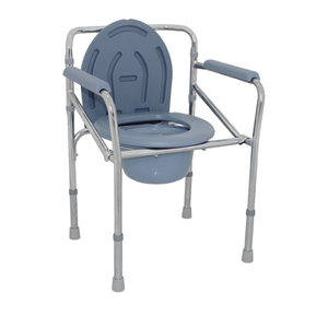 Folding adjustable steel beside commode toilet chair weight capacity 100kg for eldery FY894