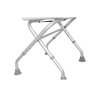 3 holes adjustment matt sliver aluminum shower chair with folding backrest and non -slip rubber tips for elderly FY790LF1