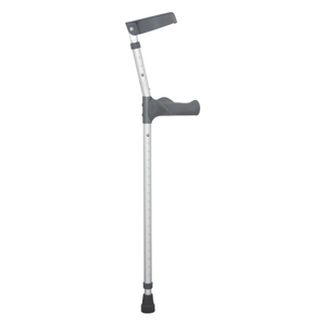 Lightweight one-piece molded aluminum rehabilitation elbow crutch