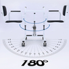 180° Easy Access Split-Seat Show commode chair 